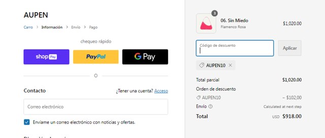AUPEN checkout page showing AUPEN discount code box | Screenshot taken by SimplyCodes community member on Sep 16, 2023