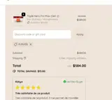 AURA35 coupon verification screenshot