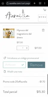 20offaurailia coupon verification screenshot