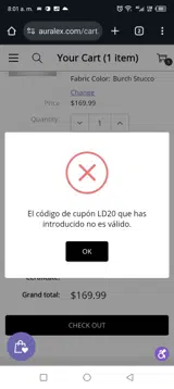 Ld20 coupon verification screenshot