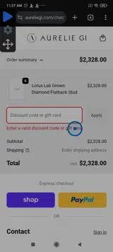 BX7H03F1 coupon verification screenshot