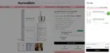 Aurora Skin coupon verification screenshot
