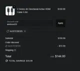 austesei25 coupon verification screenshot