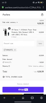 NAHUATL coupon verification screenshot