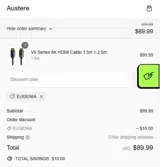 EUGENIA coupon verification screenshot