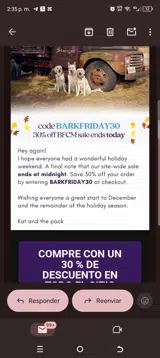 Barkfriday30 coupon verification screenshot