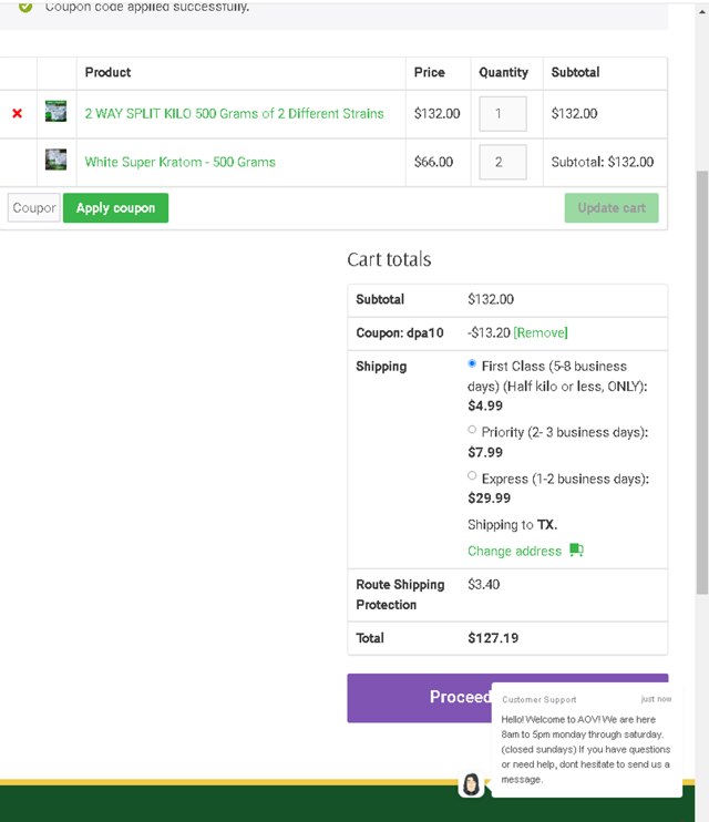 Austin Organic Village checkout page showing Austin Organic Village coupon code box | Screenshot taken by SimplyCodes community member on Nov 25, 2024