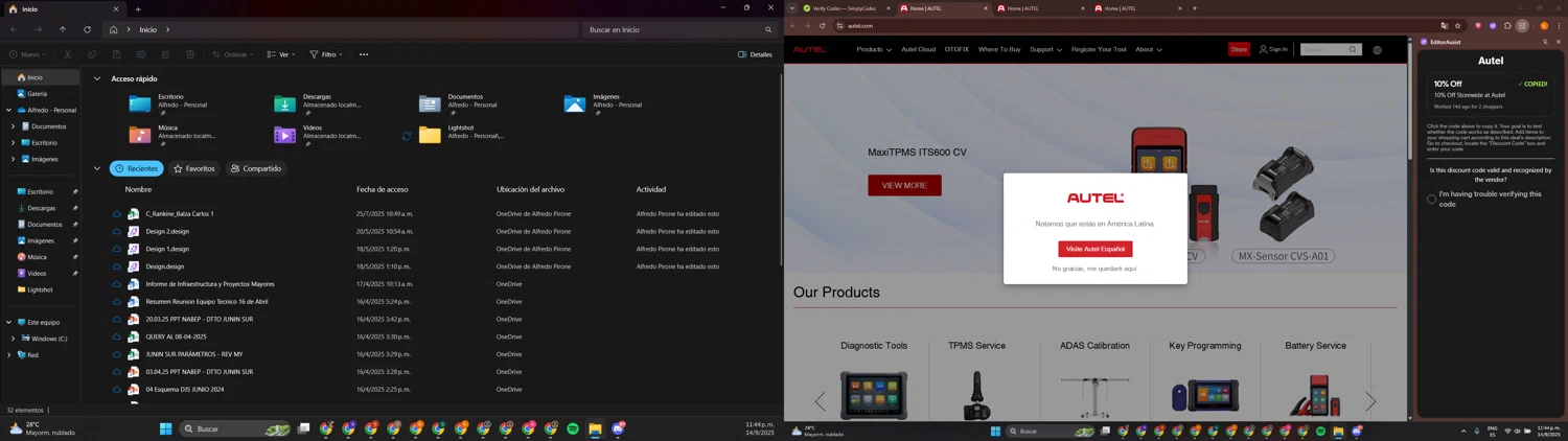 Autel discount code screenshot showing code WELCOME applied at Autel checkout page. Uploaded by SimplyCodes community member BonusCurator3058 on Sep 15, 2025