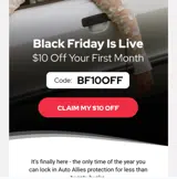 bf10off coupon verification screenshot
