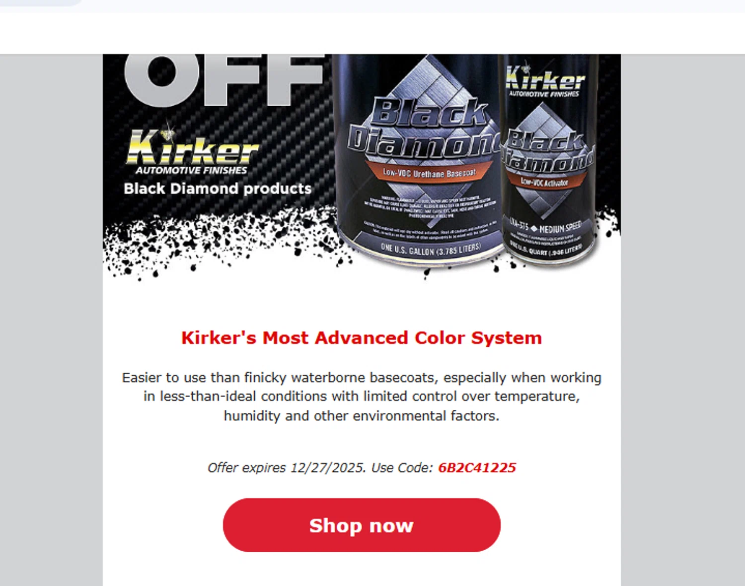 Auto Body Toolmart promo code screenshot showing code 6B2C41225 applied at Auto Body Toolmart checkout page. Uploaded by SimplyCodes community member juanjose on Dec 24, 2025