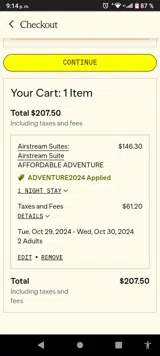 ADVENTURE2024 coupon verification screenshot