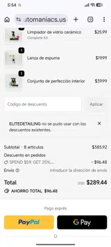 elitedetailing coupon verification screenshot