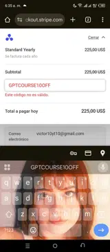 gptcourse10%off coupon verification screenshot