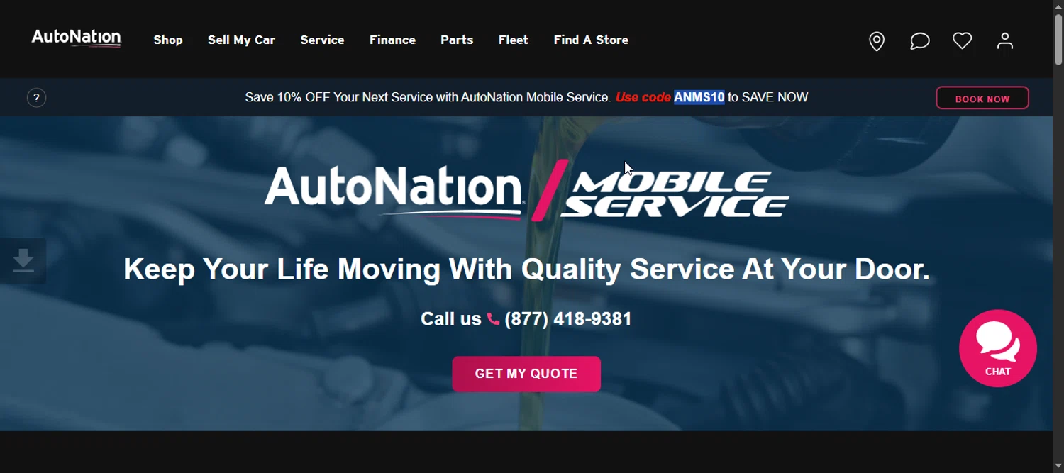 AutoNation promo code screenshot showing code take10 applied at AutoNation checkout page. Uploaded by SimplyCodes community member 111111 on Jul 10, 2025
