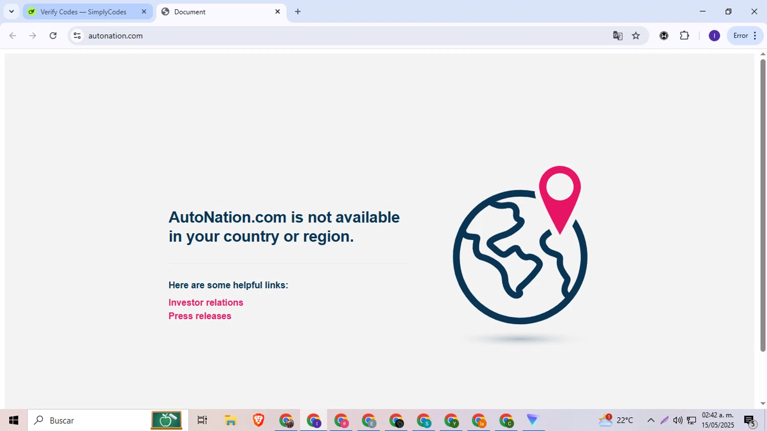 AutoNation promo code screenshot showing code sunny10 applied at AutoNation checkout page. Uploaded by SimplyCodes community member BudgetSentinel4673 on May 15, 2025