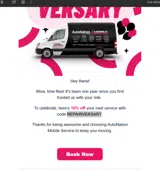 REPAIRVERSARY coupon verification screenshot