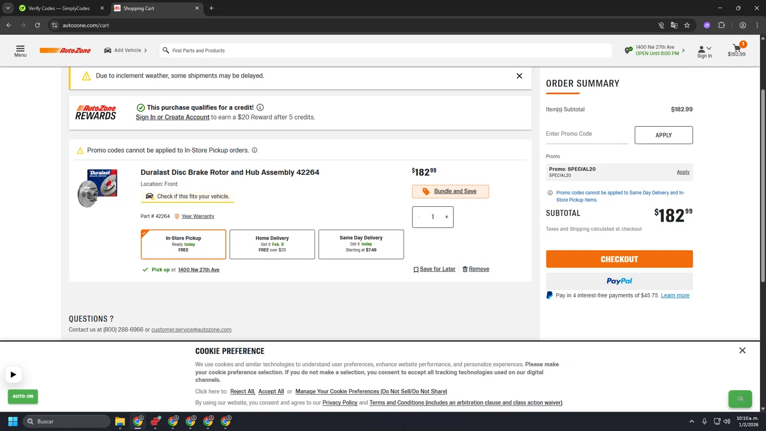 AutoZone Promo Codes - 20% Off (2 Verified) Feb 2026
