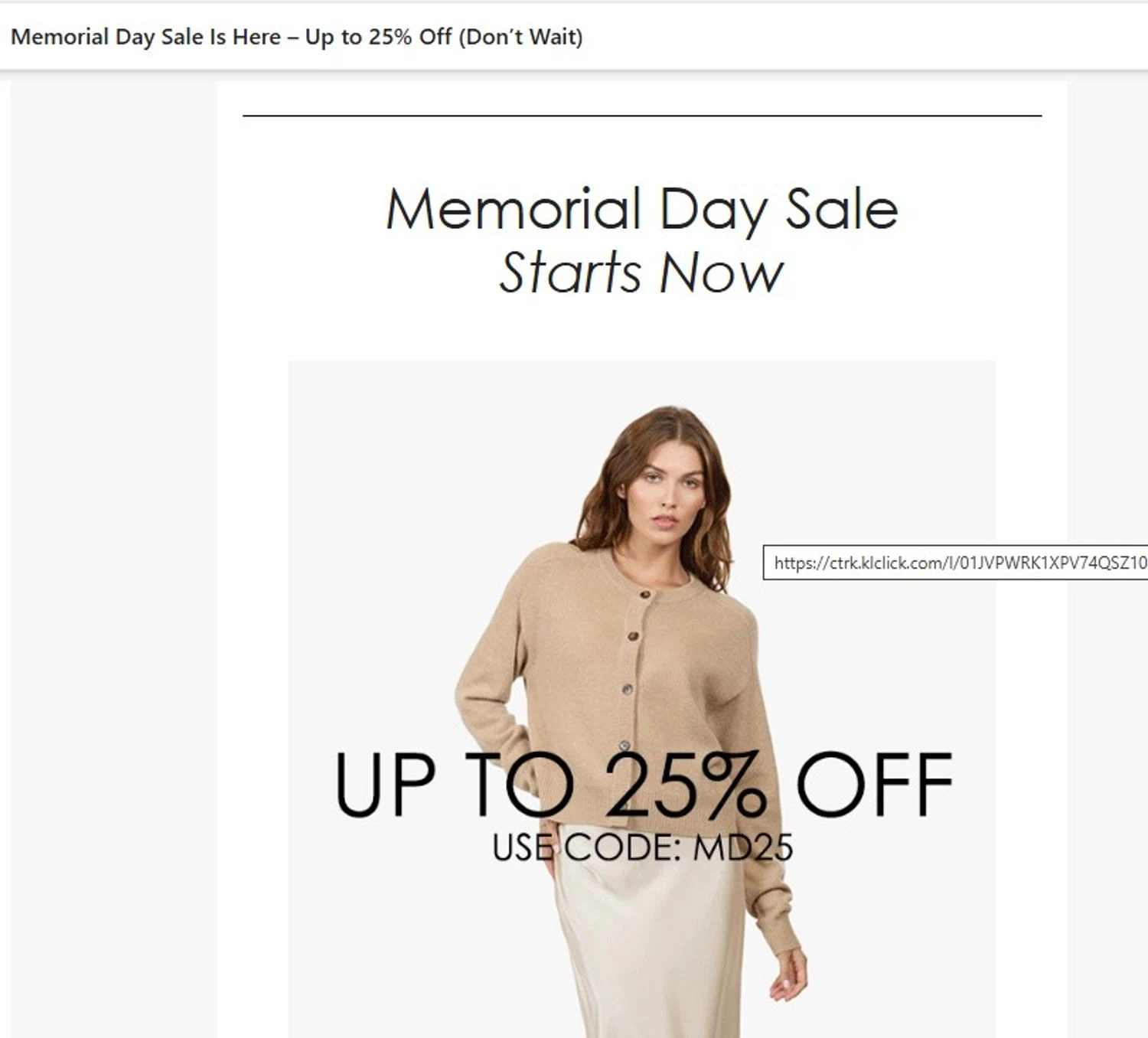 Autumn Cashmere promo code screenshot showing code md25 applied at Autumn Cashmere checkout page. Uploaded by SimplyCodes community member angelfigueroa2008 on May 20, 2025