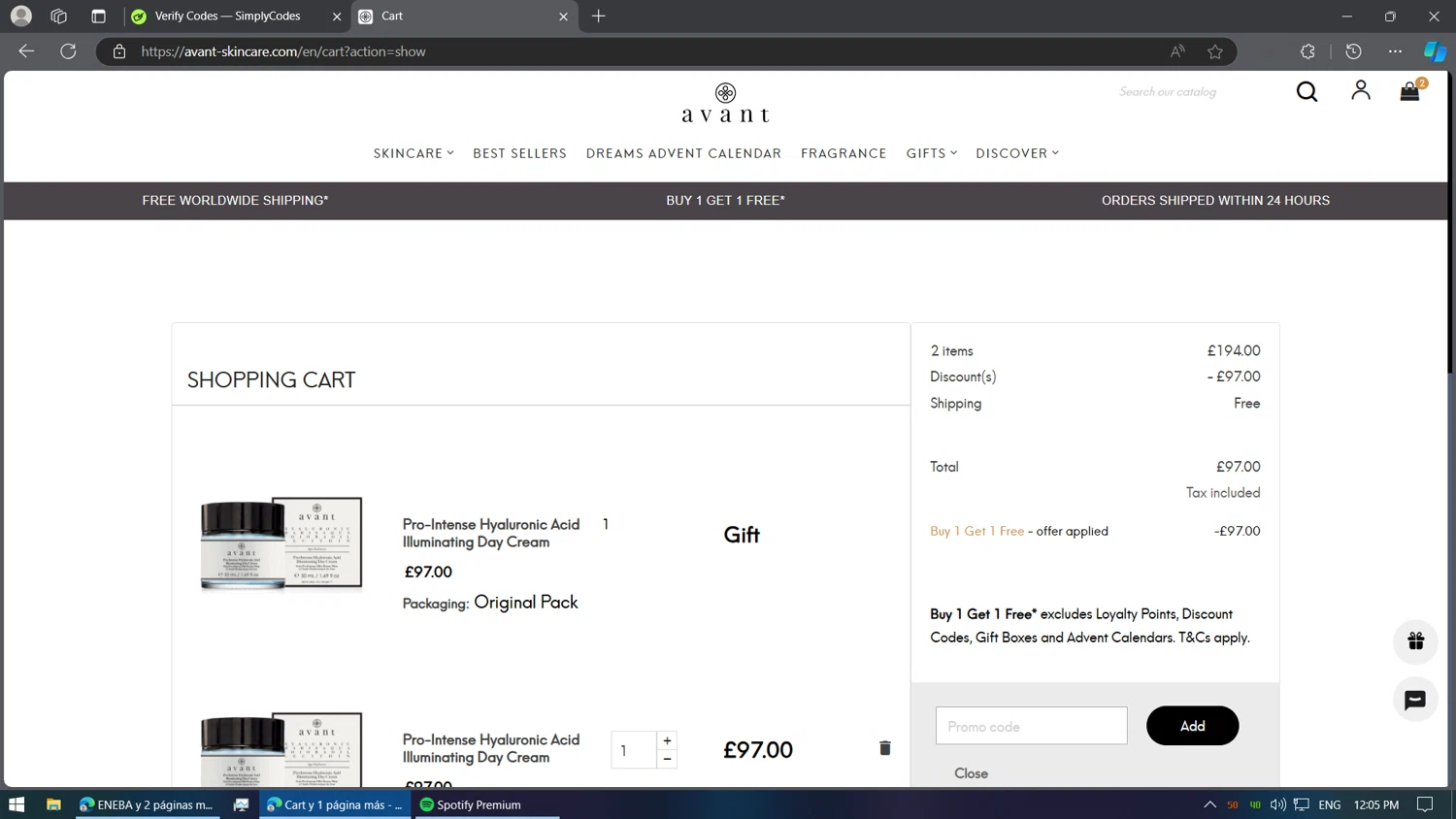 how to use Avant Skincare coupons