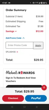 JEENAPATEL20 coupon verification screenshot
