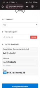 DEAL10 coupon verification screenshot