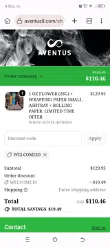 Aventus8 coupon verification screenshot