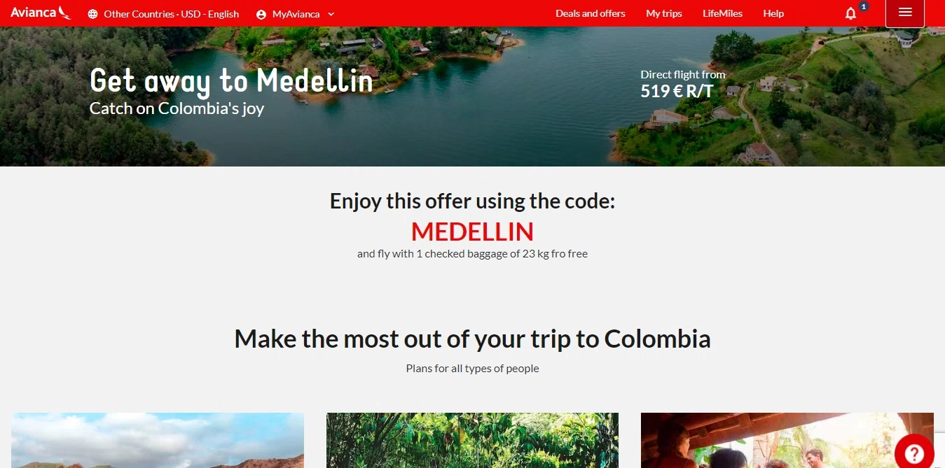 Avianca checkout page showing Avianca promo code box | Screenshot taken by SimplyCodes community member on May 4, 2023