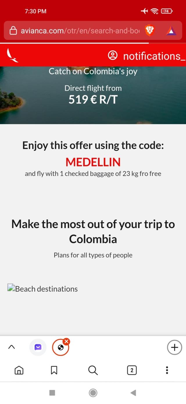 Avianca checkout page showing Avianca promo code box | Screenshot taken by SimplyCodes community member on May 4, 2023