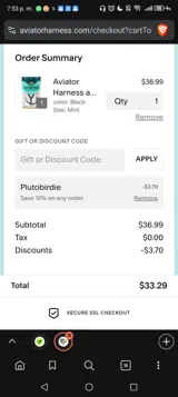 plutobirdie coupon verification screenshot