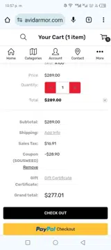 Sousweed coupon verification screenshot