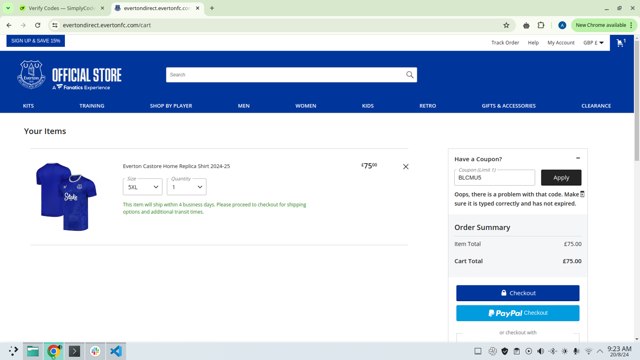 Avis checkout page showing Avis coupon code box | Screenshot taken by SimplyCodes community member on Aug 20, 2024