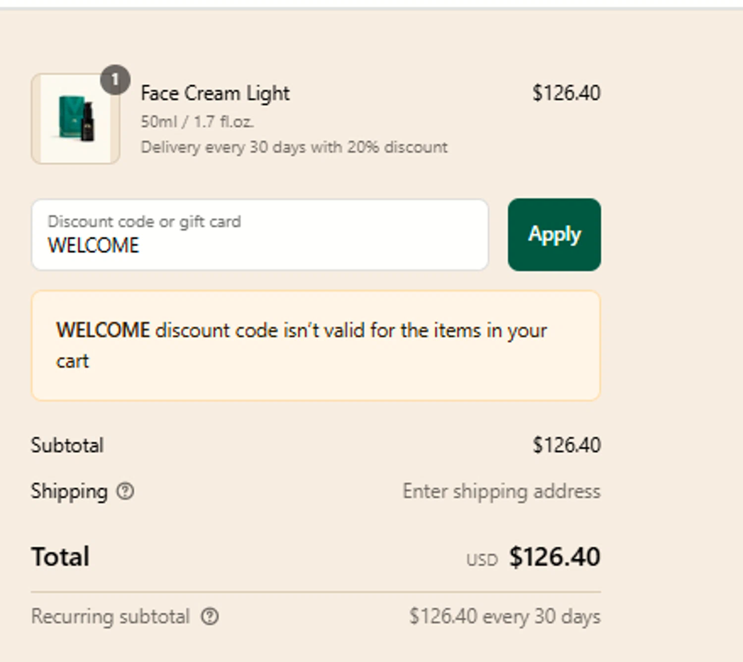 AV Laboratories promo code screenshot showing code WELCOME applied at AV Laboratories checkout page. Uploaded by SimplyCodes community member mangoBajito1543 on Aug 7, 2025
