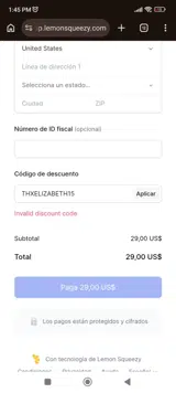 THXELIZABETH15 coupon verification screenshot