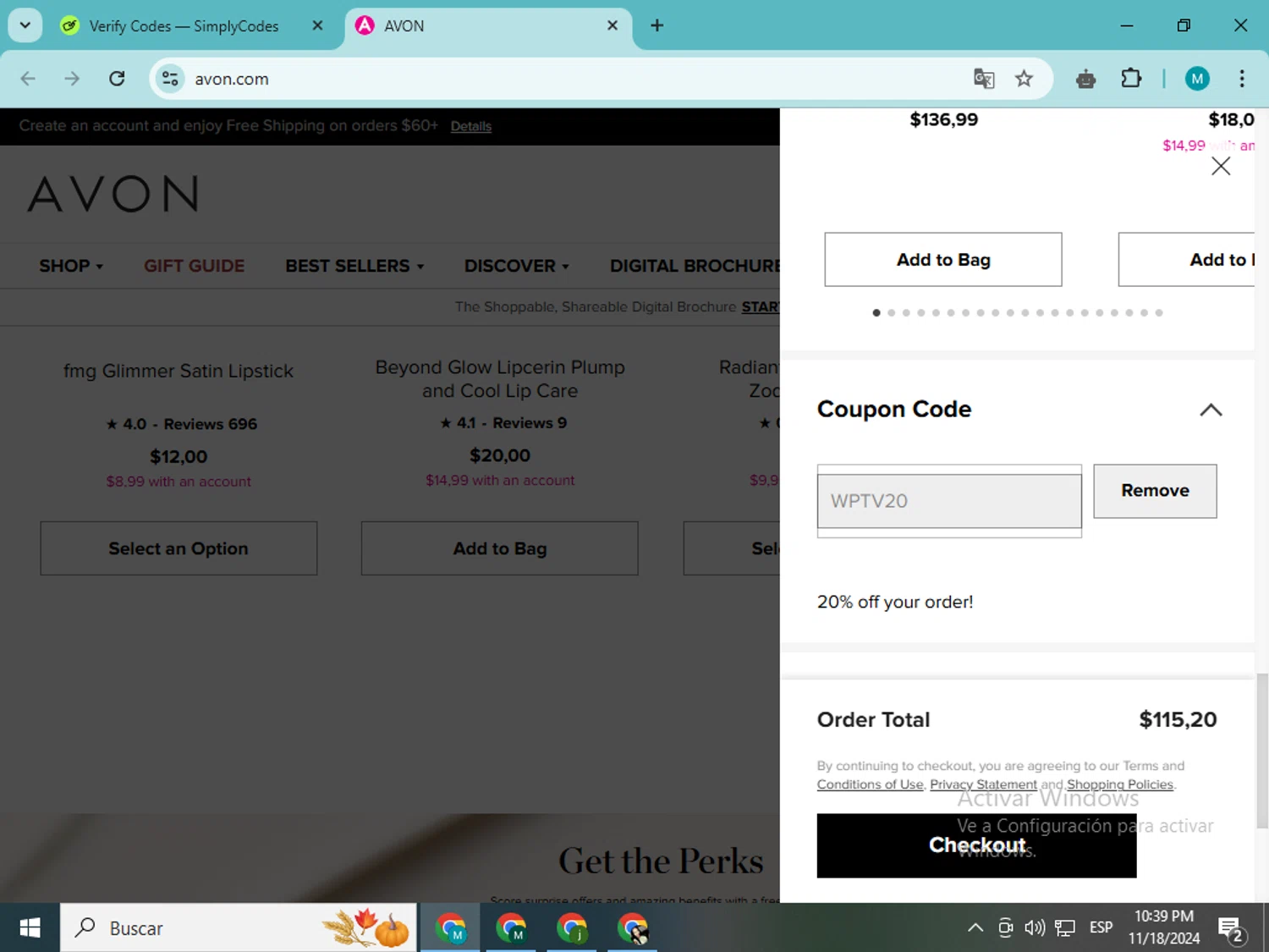 how to use Avon coupons