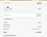 SAVEMORE coupon verification screenshot