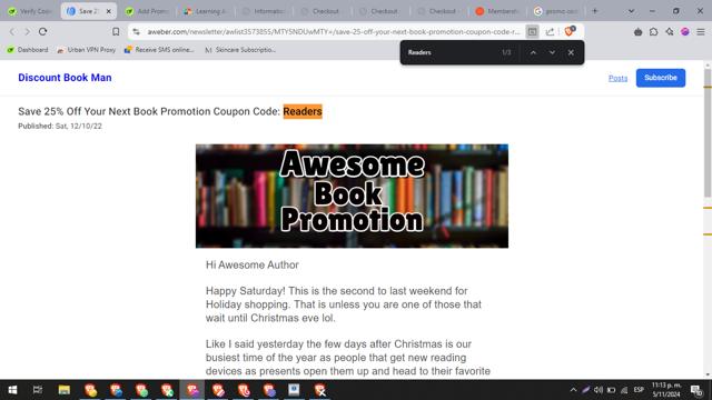 AWeber checkout page showing AWeber promo code box | Screenshot taken by SimplyCodes community member on Nov 6, 2024