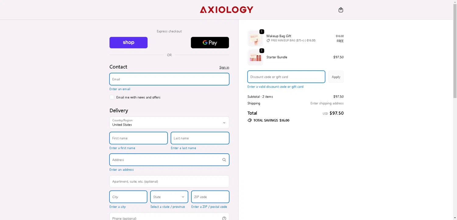 Axiology discount code screenshot showing code PLASTICFREEJULY applied at Axiology checkout page. Uploaded by SimplyCodes community member DealHunter6996 on Oct 25, 2025