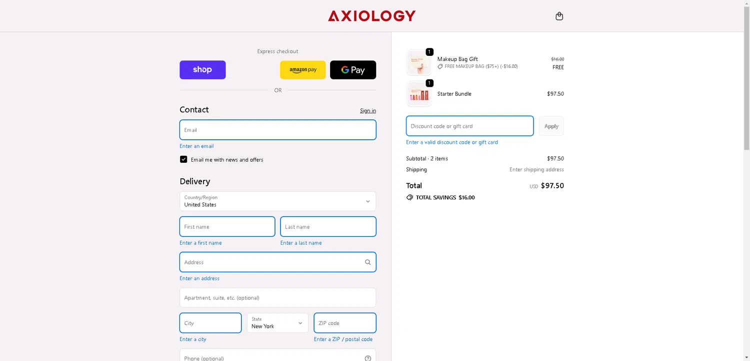 Axiology discount code screenshot showing code PLASTICFREEJULY applied at Axiology checkout page. Uploaded by SimplyCodes community member PromoElite4745 on Oct 25, 2025
