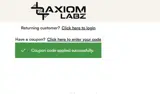 Axiom Labz coupon verification screenshot