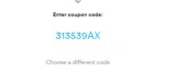 313539AX coupon verification screenshot