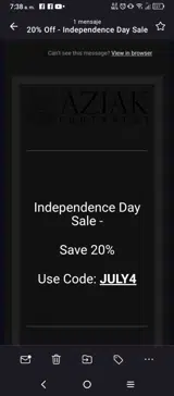 july4 coupon verification screenshot