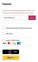 Arizona State Sun Devils coupon verification screenshot