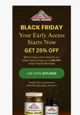 Aztlan Herbal Remedies coupon verification screenshot
