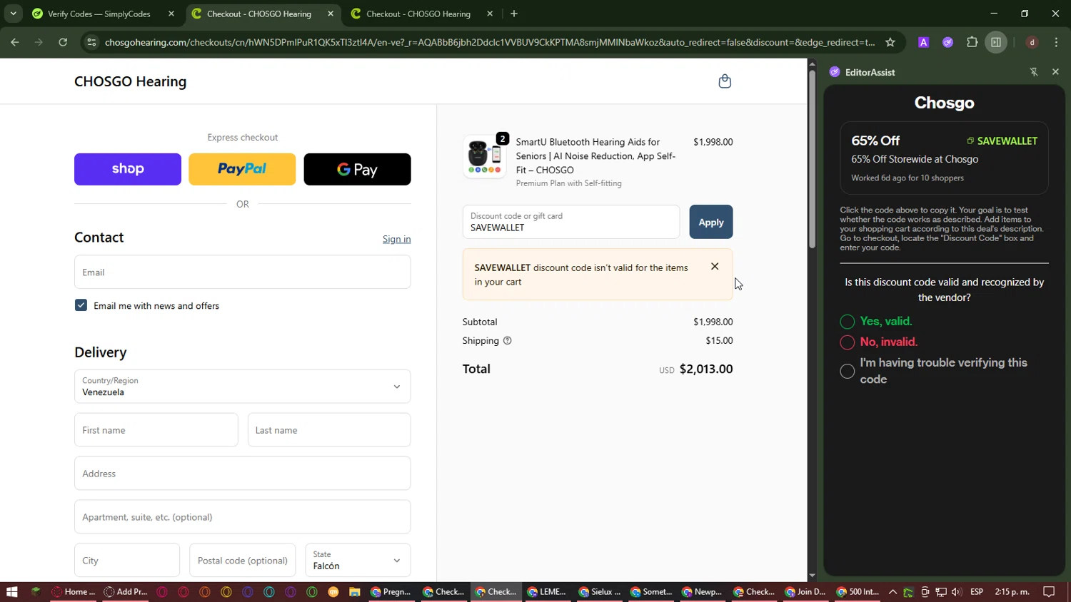 BabelioBaby promo code screenshot showing code HW15 applied at BabelioBaby checkout page. Uploaded by SimplyCodes community member SavvyCurator2589 on Nov 16, 2025