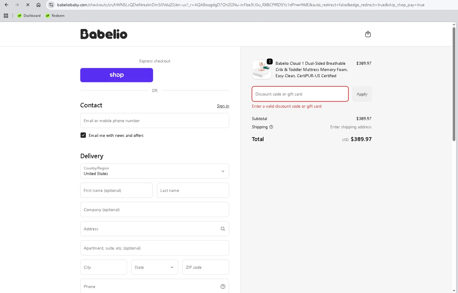 BabelioBaby promo code screenshot showing code HW15 applied at BabelioBaby checkout page. Uploaded by SimplyCodes community member elizabethbriceno on Nov 16, 2025