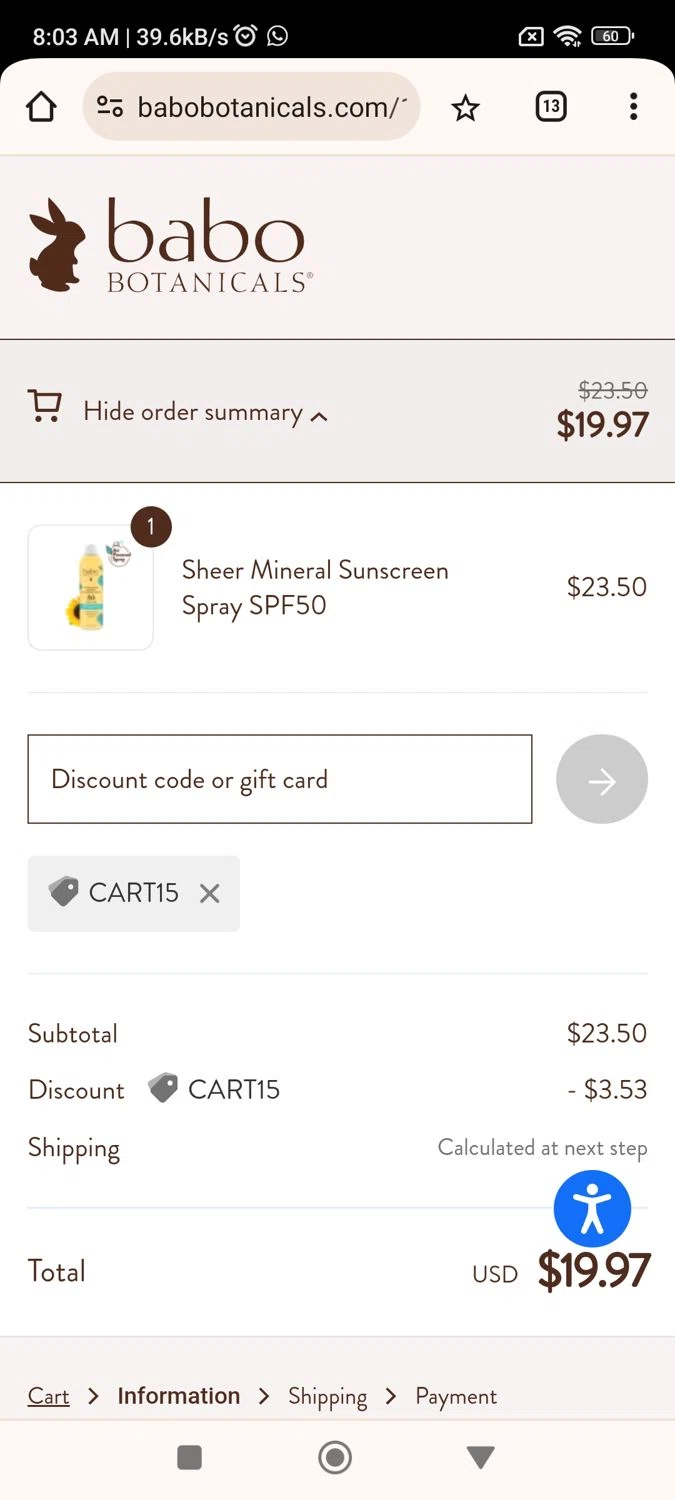 Babo Botanicals Coupon Codes - 25% Off | October 2024