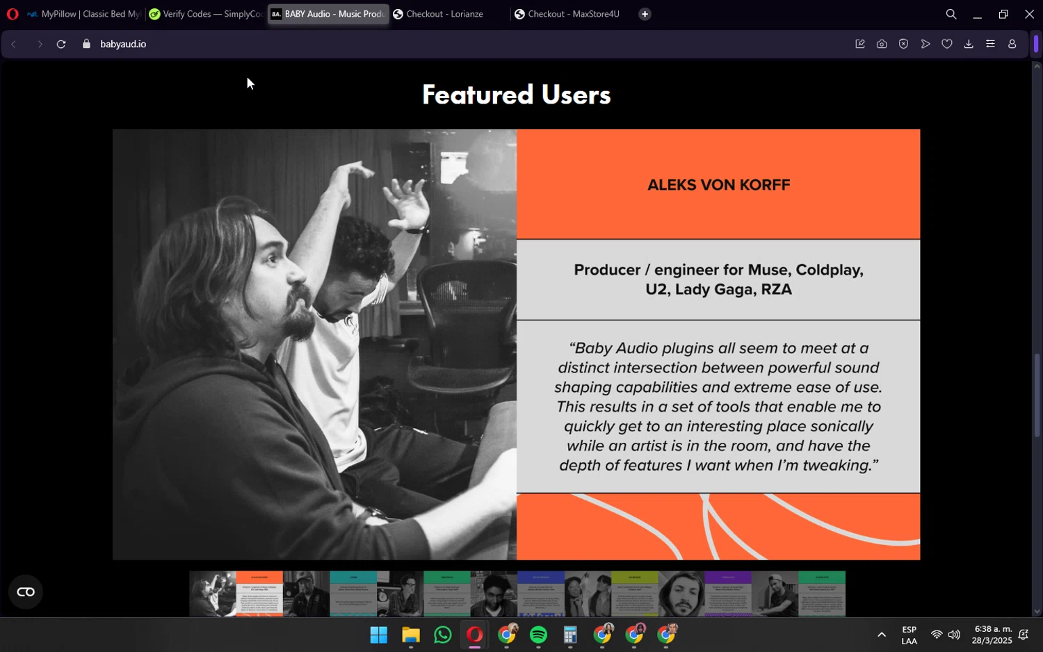 BABY Audio discount code screenshot showing code SUMMER10 applied at BABY Audio checkout page. Uploaded by SimplyCodes community member wednesday on Mar 28, 2025