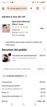 LAURENSLIMMING10 coupon verification screenshot