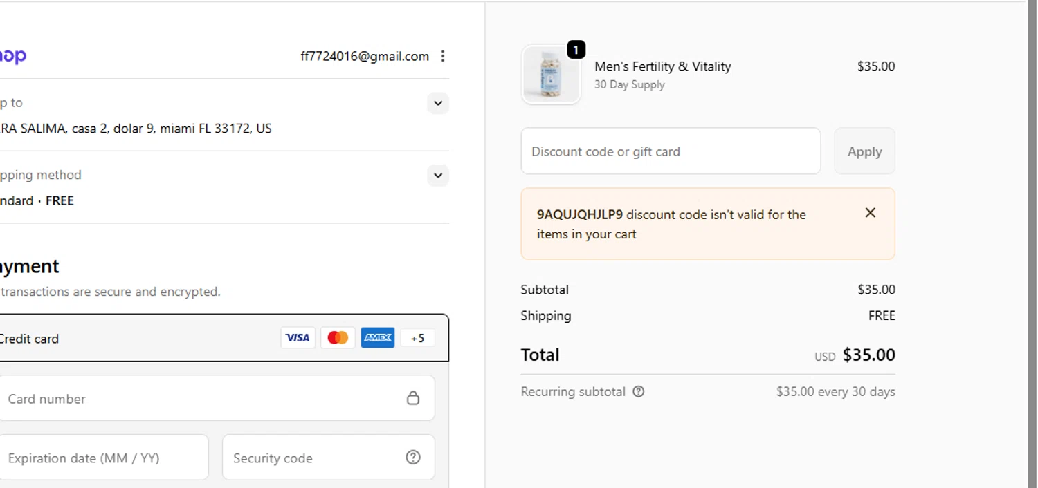 BabyRx checkout page showing BabyRx promo code box | Screenshot taken by SimplyCodes community member on Jan 8, 2026