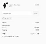 50off coupon verification screenshot